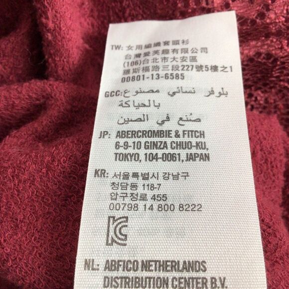 Abercrombie & Fitch Sweatshirt crew neck long sleeves lace embellishments small - Picture 6 of 10